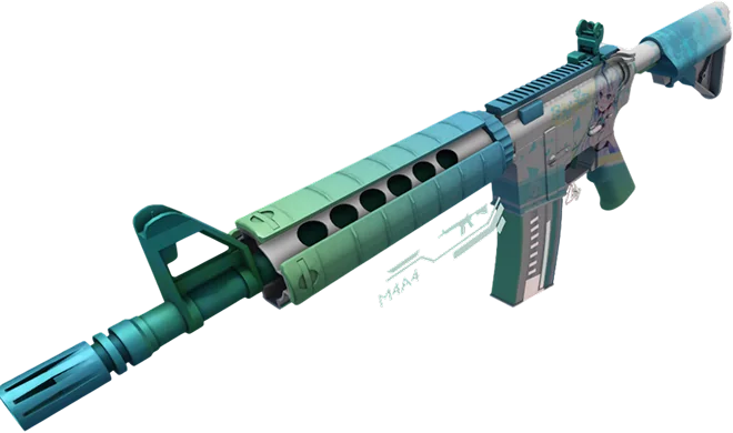M4A4 Teal custom model for CS2
